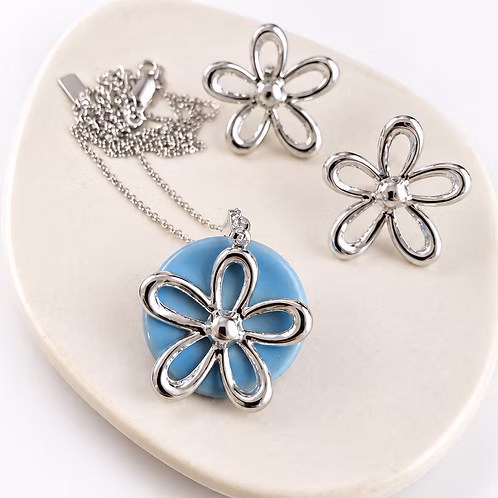 Conjunto Maria Azul com Colar Aromático